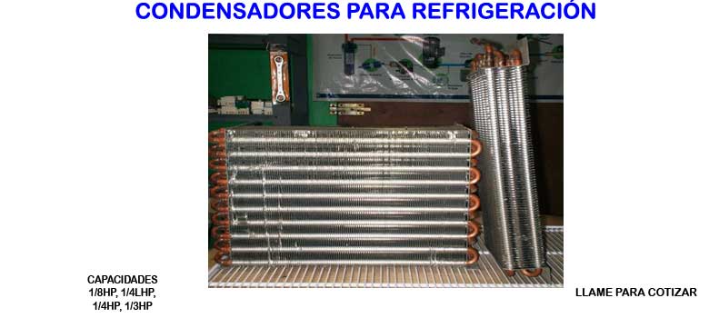 condensadores para refrigeradores